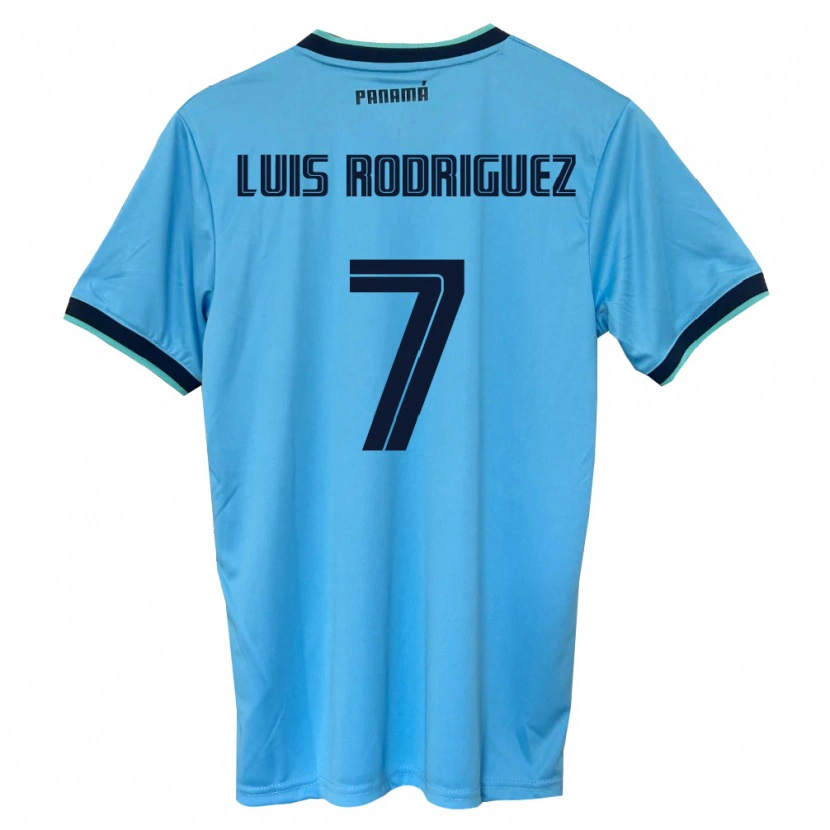 DanxenメンズパナマJosé Luis Rodríguez#7空色 黒アウェイシャツ26-28ジャージーユニフォーム