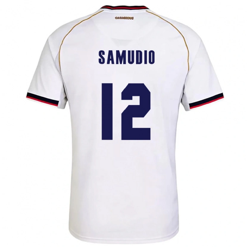 Danxenメンズパナマセサル・ハイル・サムディオ・ムリージョ#12白 赤アウェイシャツ26-28ジャージーユニフォーム
