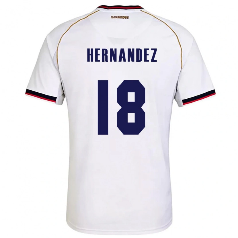 DanxenメンズパナマErika Hernández#18白 赤アウェイシャツ26-28ジャージーユニフォーム