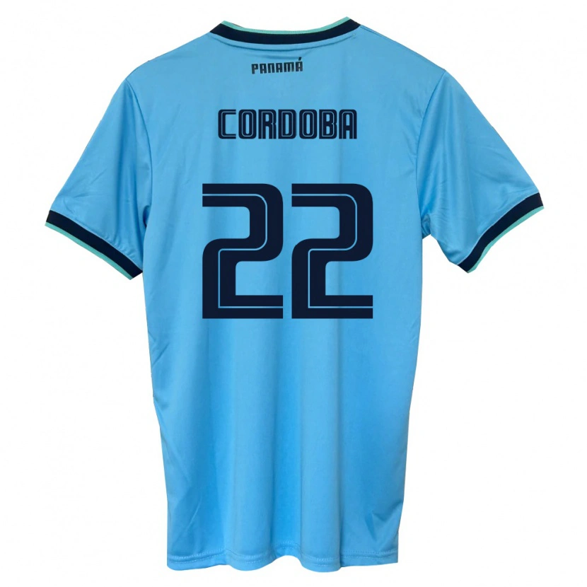 DanxenメンズパナマFarissa Córdoba#22空色 黒アウェイシャツ26-28ジャージーユニフォーム