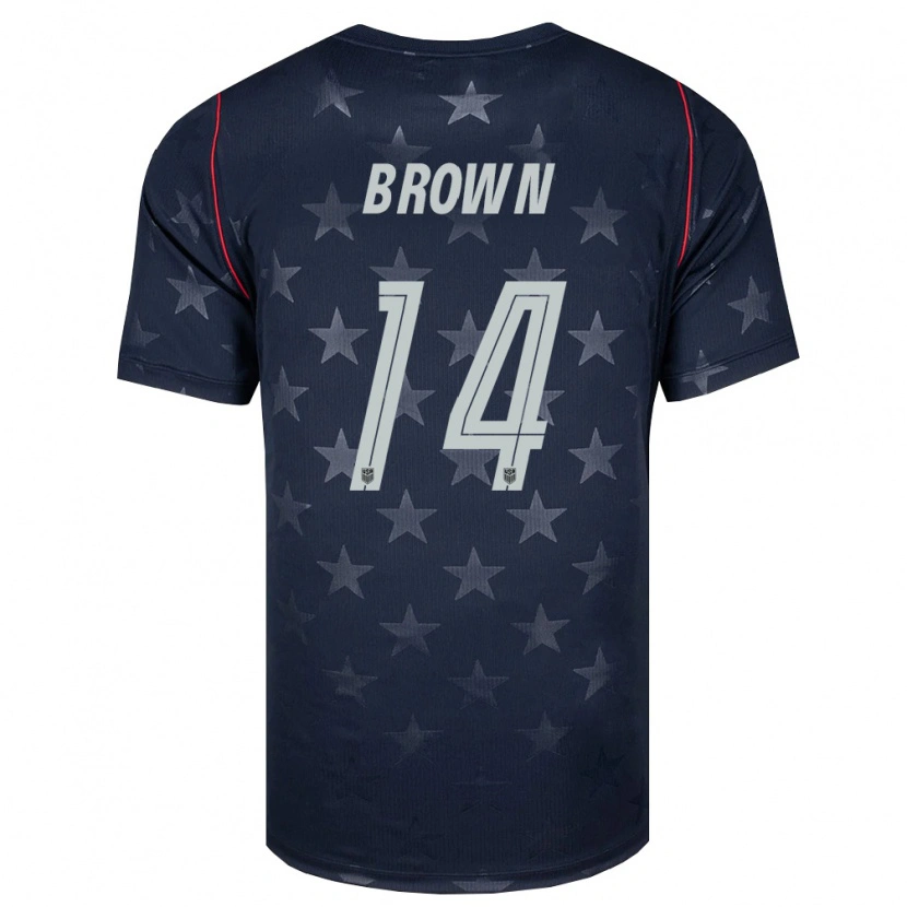 Danxenメンズアメリカ合衆国Tristan Brown#14黒 白 赤アウェイシャツ26-28ジャージーユニフォーム