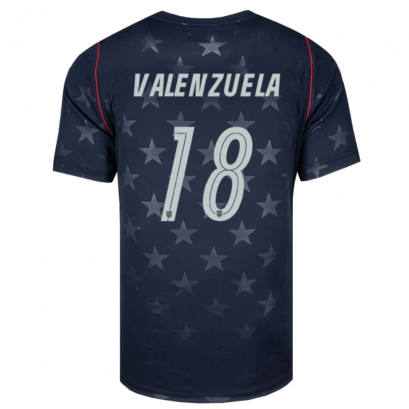 Danxenメンズアメリカ合衆国ジェラルド・ヴァレンズエラ#18黒 白 赤アウェイシャツ26-28ジャージーユニフォーム