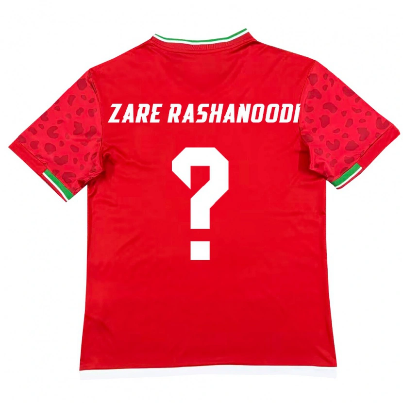 DanxenメンズイランMahan Zare Rashanoodi#0赤 白アウェイシャツ26-28ジャージーユニフォーム