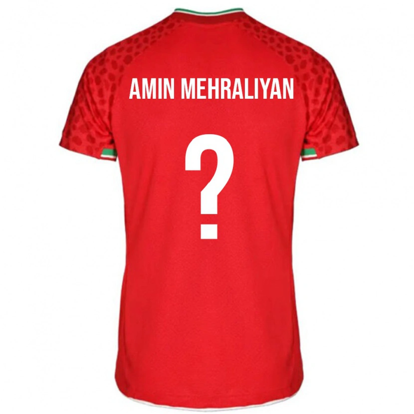 DanxenメンズイランMohammadamin Mehraliyan#0赤 白アウェイシャツ26-28ジャージーユニフォーム