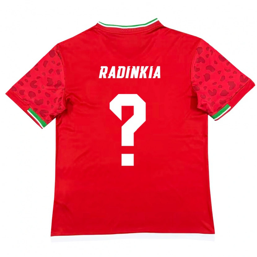DanxenメンズイランArian Radinkia#0赤 白アウェイシャツ26-28ジャージーユニフォーム