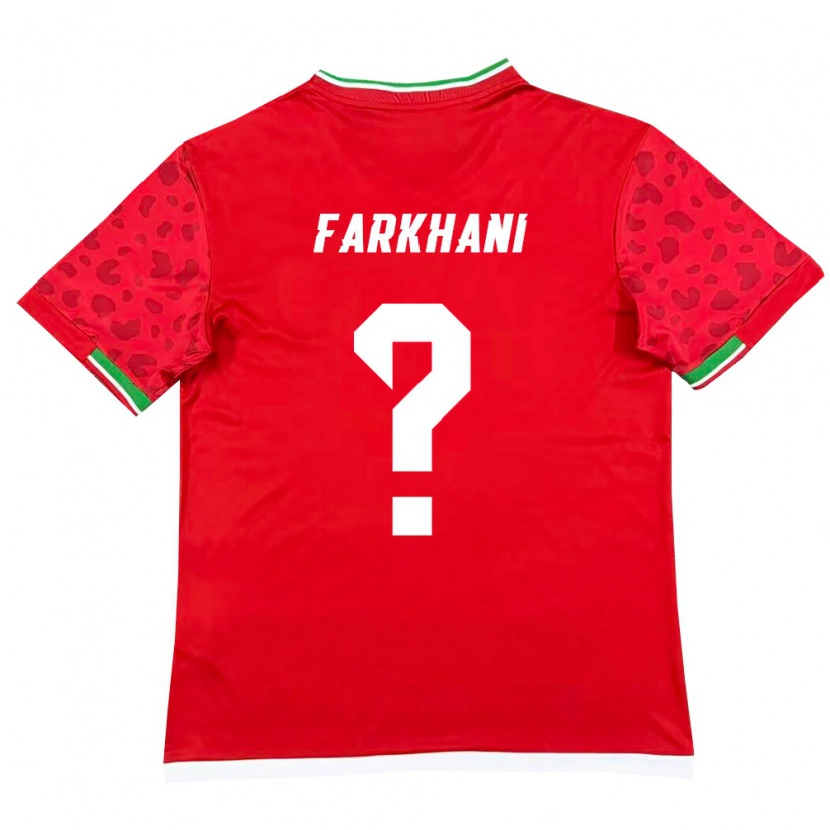 DanxenメンズイランMorteza Farkhani#0赤 白アウェイシャツ26-28ジャージーユニフォーム