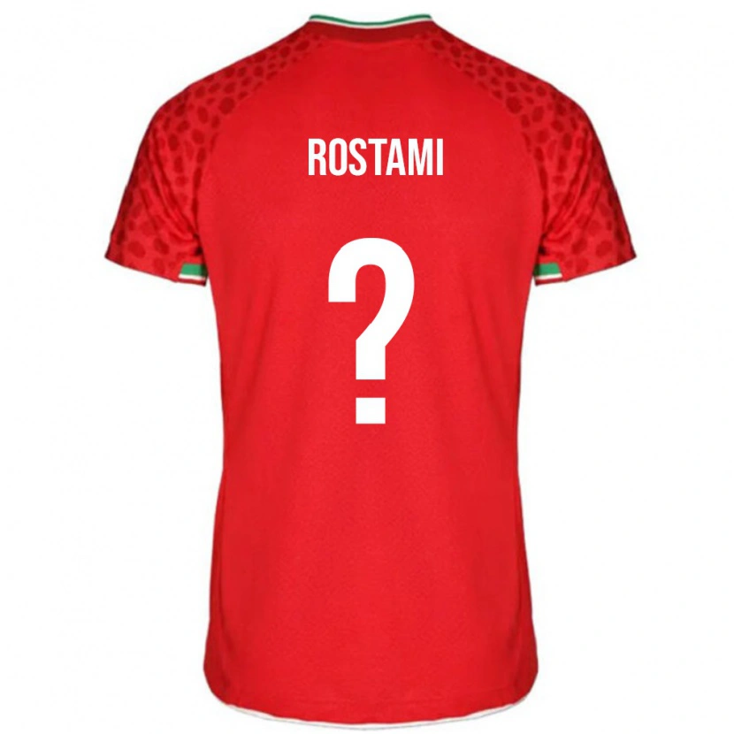 DanxenメンズイランArtin Rostami#0赤 白アウェイシャツ26-28ジャージーユニフォーム