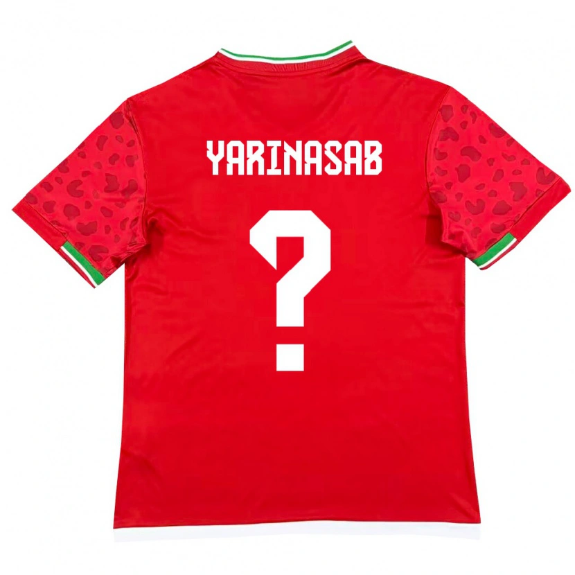 DanxenメンズイランAlireza Yarinasab#0赤 白アウェイシャツ26-28ジャージーユニフォーム