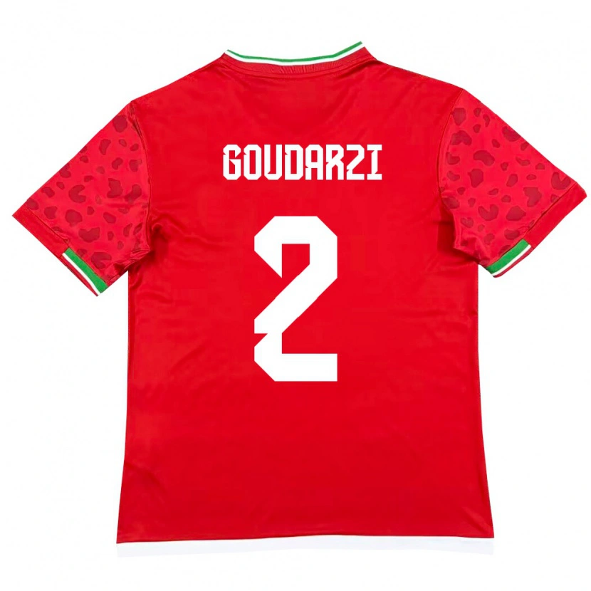 DanxenメンズイランBahram Goudarzi#2赤 白アウェイシャツ26-28ジャージーユニフォーム