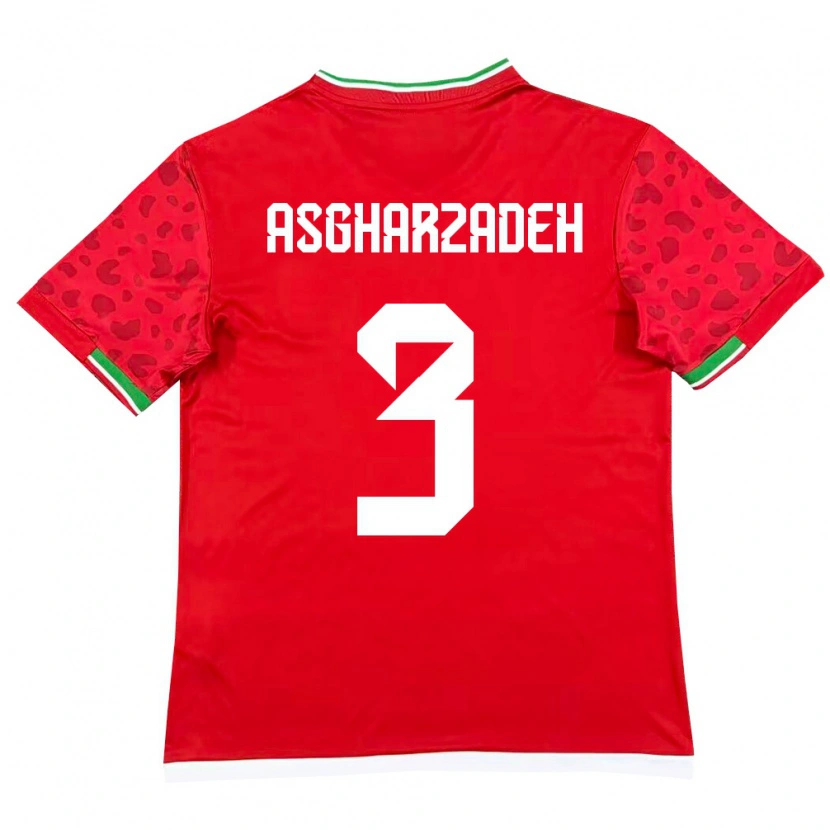 DanxenメンズイランAli Asgharzadeh#3赤 白アウェイシャツ26-28ジャージーユニフォーム