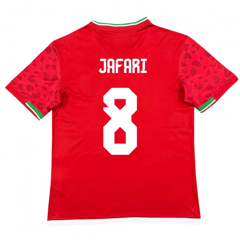 DanxenメンズイランPouya Jafari#8赤 白アウェイシャツ26-28ジャージーユニフォーム