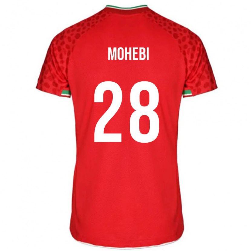 DanxenメンズイランMohammadmehdi Mohebi#28赤 白アウェイシャツ26-28ジャージーユニフォーム