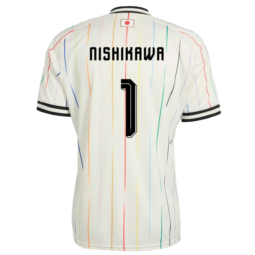Danxenメンズ日本Genki Nishikawa#1白 黒アウェイシャツ26-28ジャージーユニフォーム