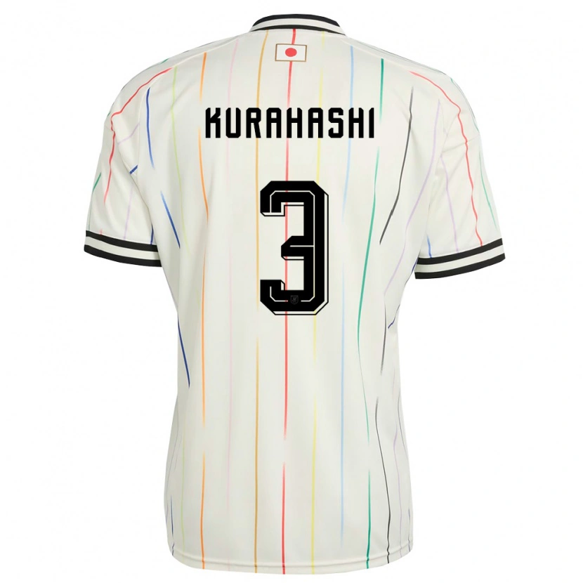 Danxenメンズ日本Koki Kurahashi#3白 黒アウェイシャツ26-28ジャージーユニフォーム
