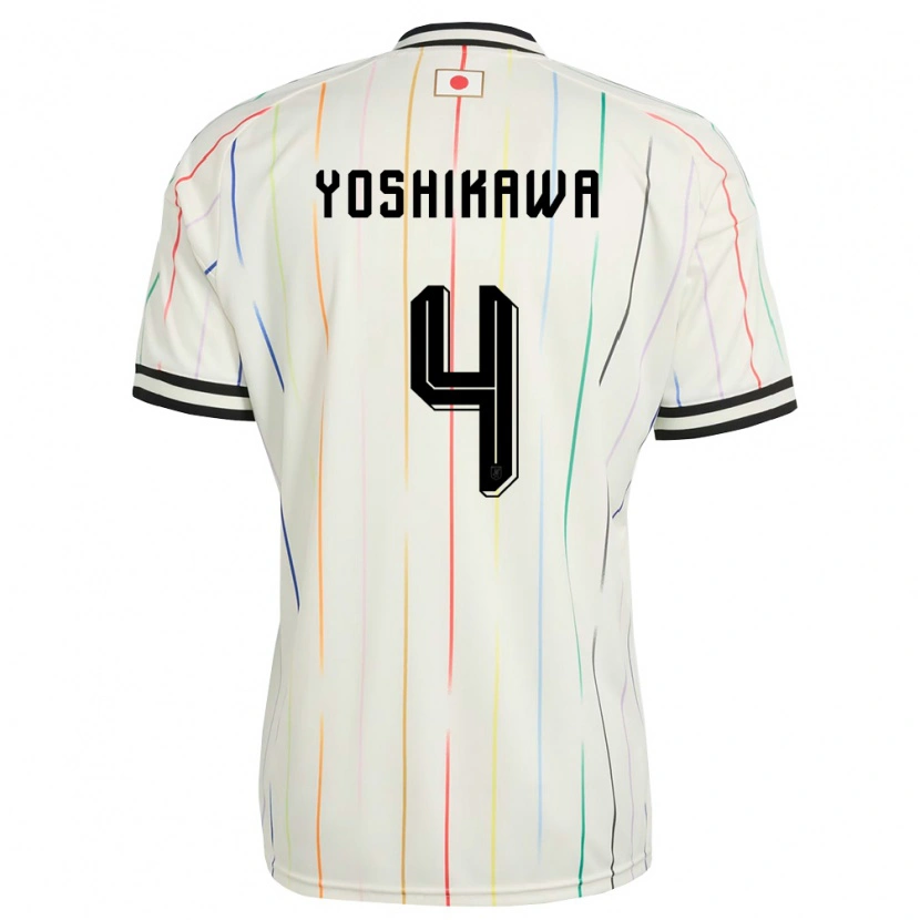 Danxenメンズ日本Haruto Yoshikawa#4白 黒アウェイシャツ26-28ジャージーユニフォーム
