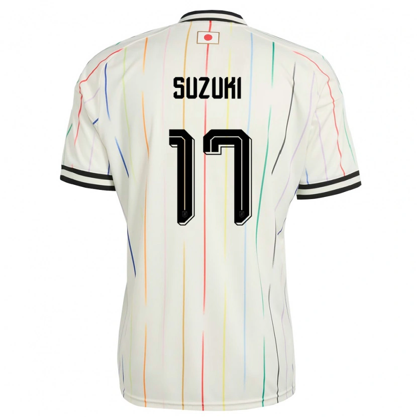 Danxenメンズ日本鈴木唯人#17白 黒アウェイシャツ26-28ジャージーユニフォーム