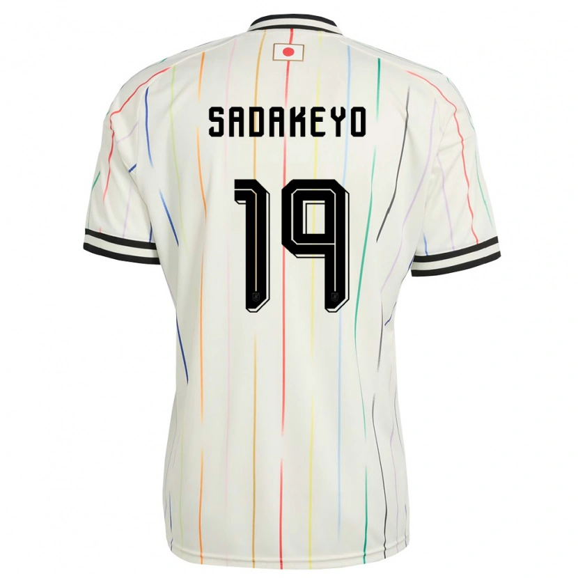 Danxenメンズ日本Amon Sadakeyo#19白 黒アウェイシャツ26-28ジャージーユニフォーム