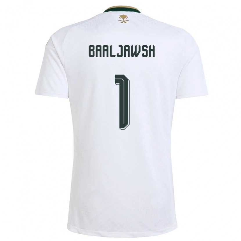 DanxenメンズサウジアラビアTurki Ba Al-Jawsh#1白 緑 金アウェイシャツ26-28ジャージーユニフォーム