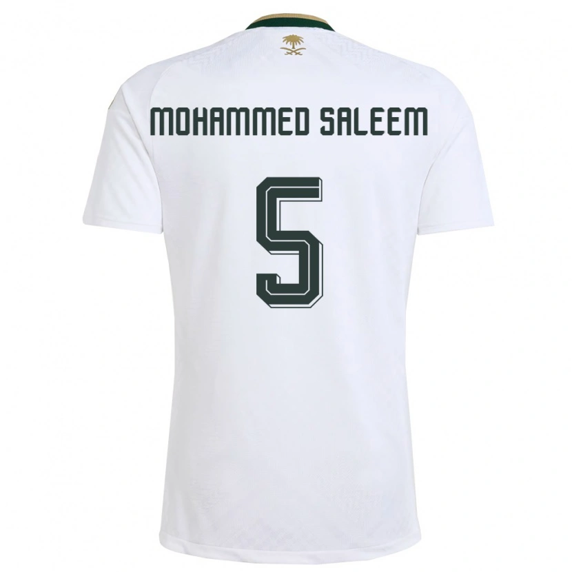 DanxenメンズサウジアラビアMoayad Mohammed Saleem#5白 緑 金アウェイシャツ26-28ジャージーユニフォーム