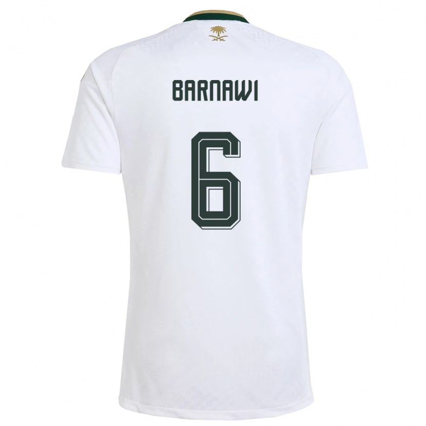 DanxenメンズサウジアラビアSaleh Barnawi#6白 緑 金アウェイシャツ26-28ジャージーユニフォーム