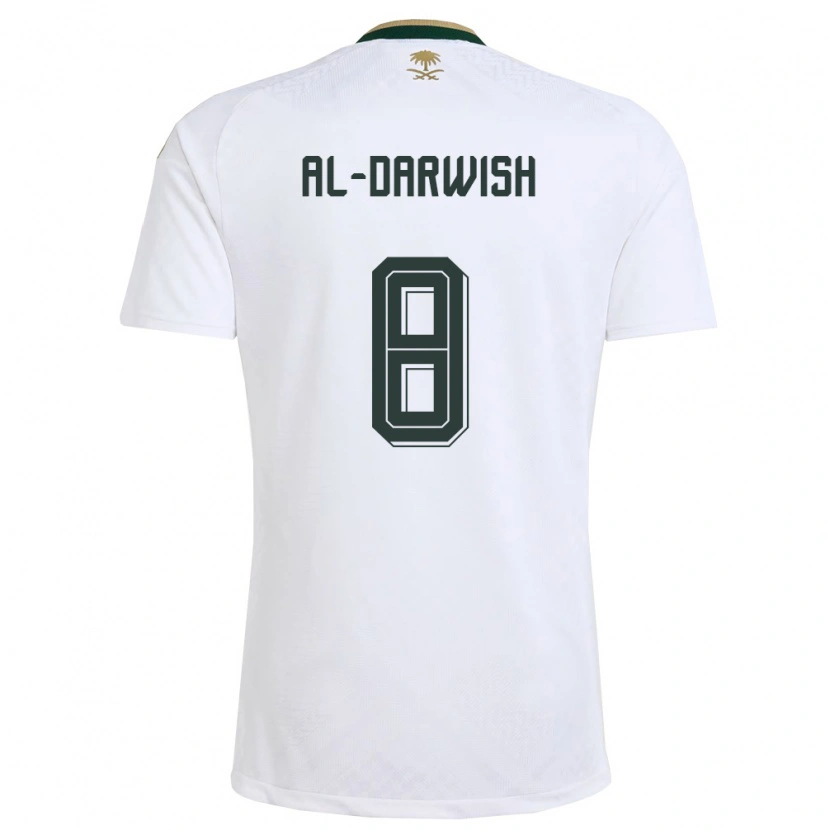 DanxenメンズサウジアラビアMohammed Al-Darwish#8白 緑 金アウェイシャツ26-28ジャージーユニフォーム