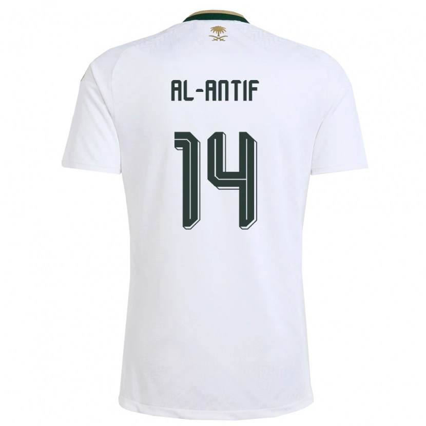 DanxenメンズサウジアラビアHabeeb Al-Antif#14白 緑 金アウェイシャツ26-28ジャージーユニフォーム