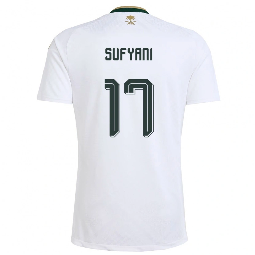 DanxenメンズサウジアラビアAbdulrahman Sufyani#17白 緑 金アウェイシャツ26-28ジャージーユニフォーム