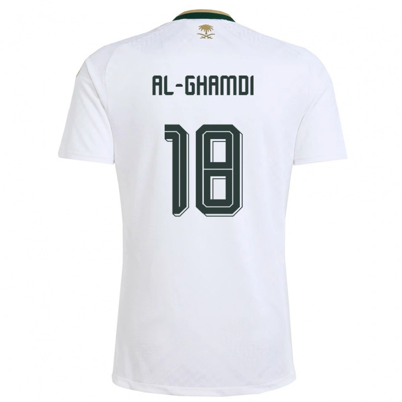 DanxenメンズサウジアラビアRakan Al-Ghamdi#18白 緑 金アウェイシャツ26-28ジャージーユニフォーム