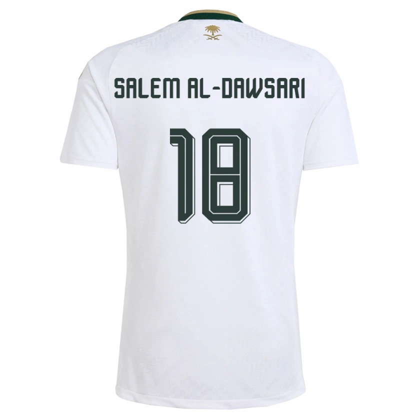 DanxenメンズサウジアラビアNawaf Salem Al-Dawsari#18白 緑 金アウェイシャツ26-28ジャージーユニフォーム
