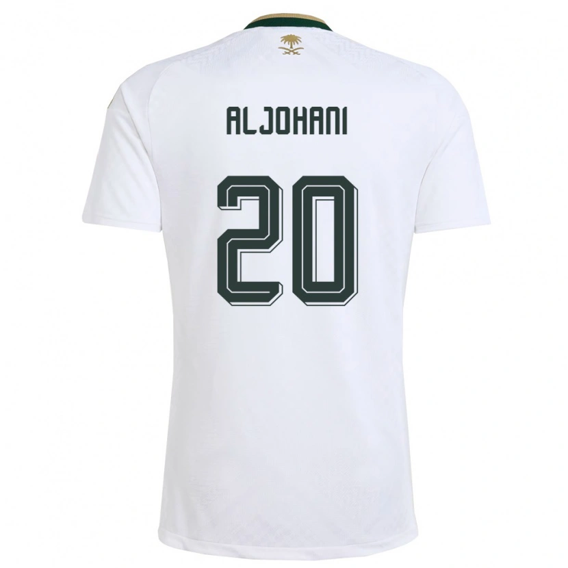 Danxenメンズサウジアラビアジヤード・アルジョハニ#20白 緑 金アウェイシャツ26-28ジャージーユニフォーム