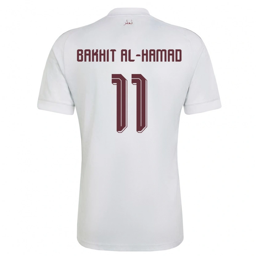 DanxenメンズカタールFaisal Bakhit Al-Hamad#11白 バーガンディアウェイシャツ26-28ジャージーユニフォーム