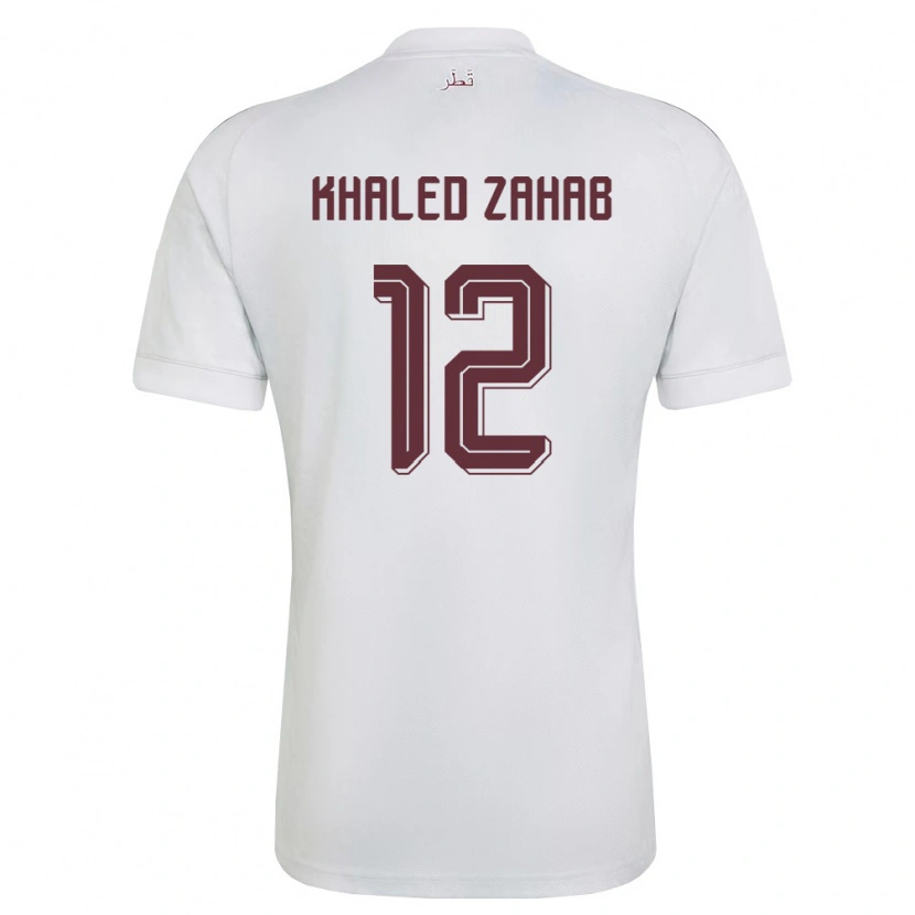 DanxenメンズカタールAbdelrahman Zahab#12白 バーガンディアウェイシャツ26-28ジャージーユニフォーム