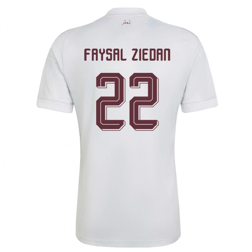 DanxenメンズカタールChris Faysal Ziedan#22白 バーガンディアウェイシャツ26-28ジャージーユニフォーム