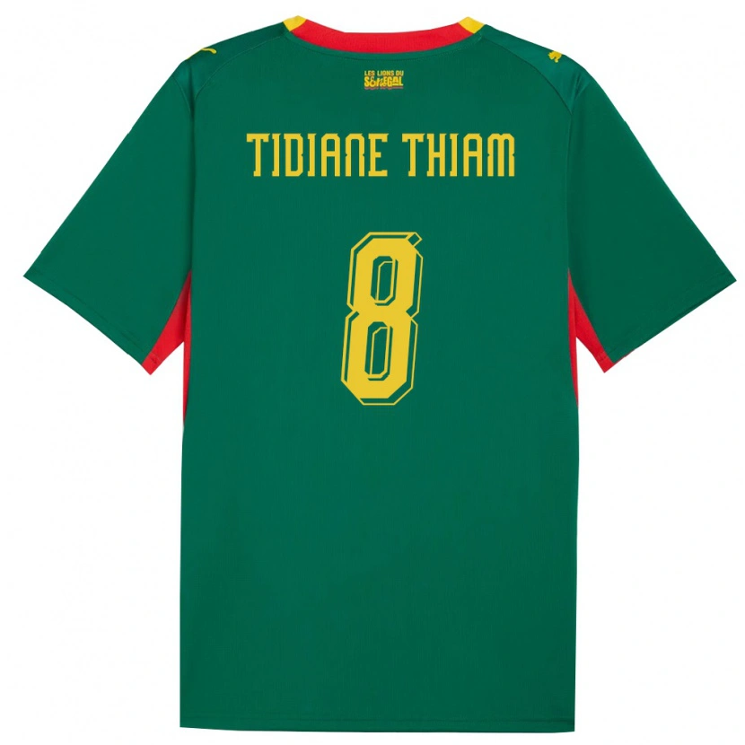 DanxenメンズセネガルCheikh Tidiane Thiam#8緑 黄 赤アウェイシャツ26-28ジャージーユニフォーム