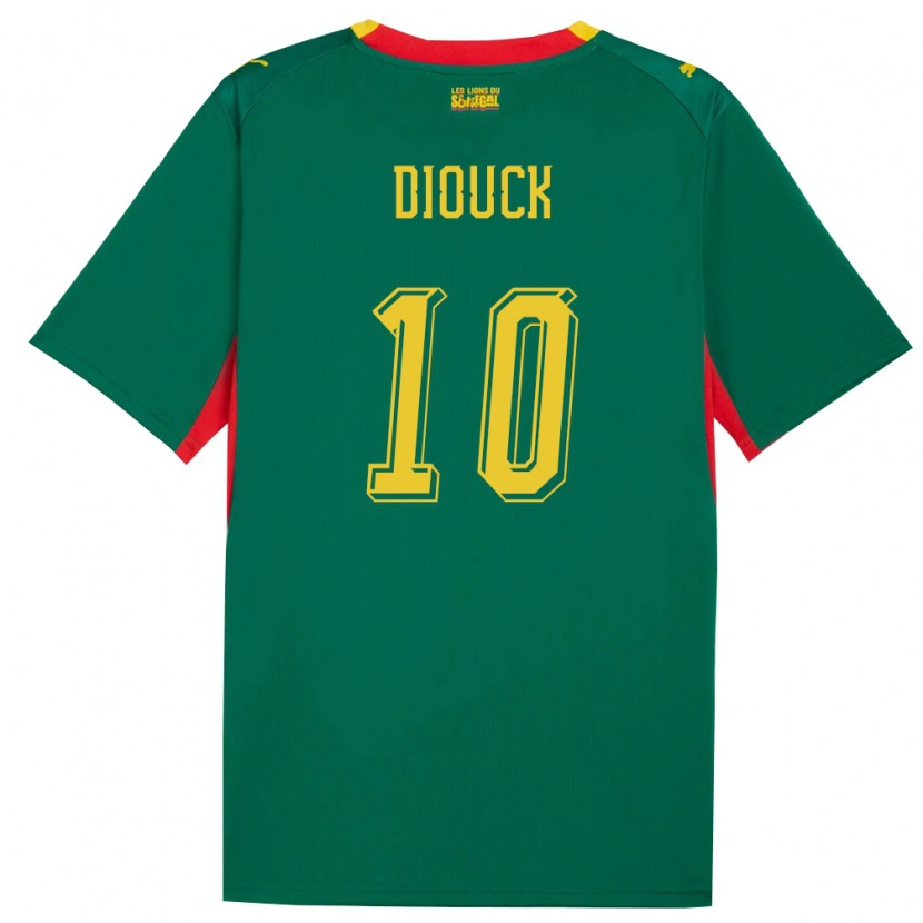 DanxenメンズセネガルSeydi Diouck#10緑 黄 赤アウェイシャツ26-28ジャージーユニフォーム