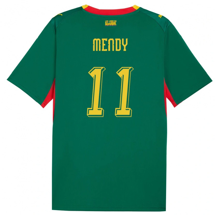 Danxenメンズセネガルビクター・メンディ#11緑 黄 赤アウェイシャツ26-28ジャージーユニフォーム