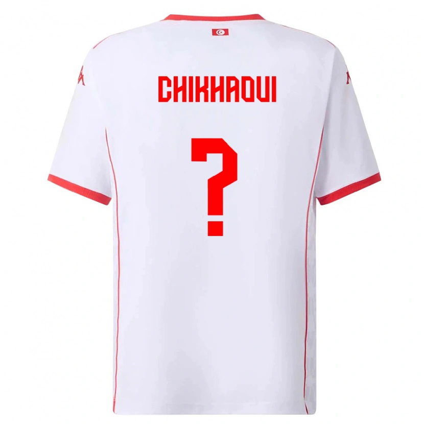 DanxenメンズチュニジアRaed Chikhaoui#0白 赤アウェイシャツ26-28ジャージーユニフォーム