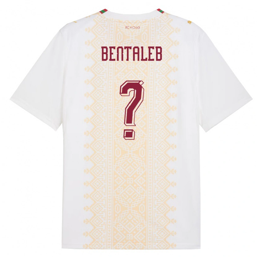 DanxenメンズモロッコHatim Bentaleb#0白 金 赤アウェイシャツ26-28ジャージーユニフォーム