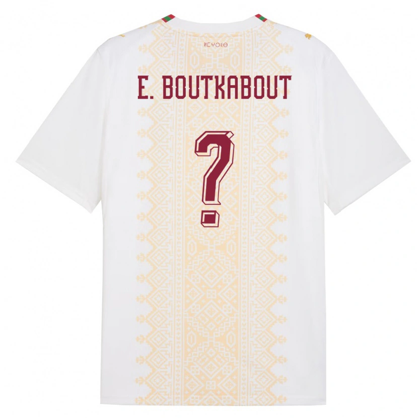DanxenメンズモロッコSaïf-Eddine Boutkabout#0白 金 赤アウェイシャツ26-28ジャージーユニフォーム