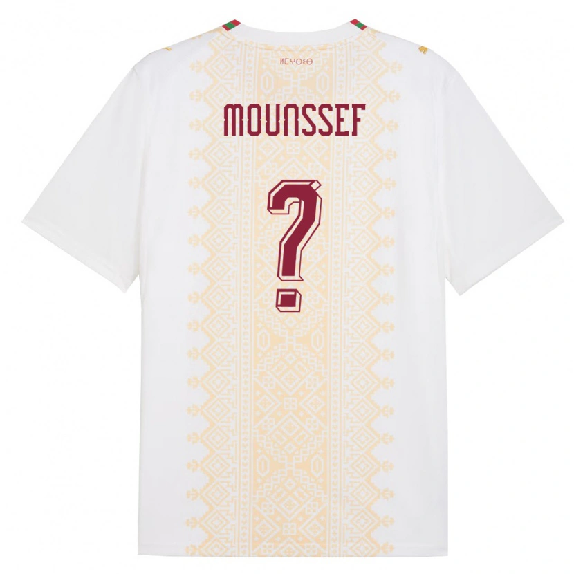 DanxenメンズモロッコMohamed Mounssef#0白 金 赤アウェイシャツ26-28ジャージーユニフォーム