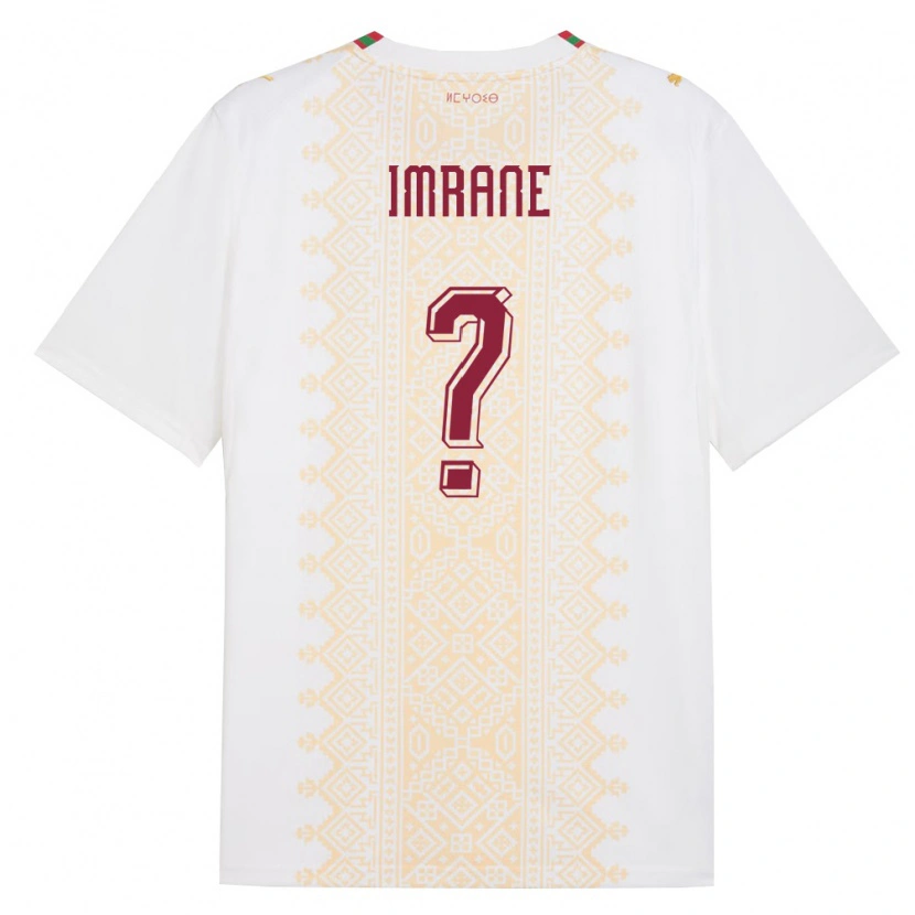 DanxenメンズモロッコSalem Imrane#0白 金 赤アウェイシャツ26-28ジャージーユニフォーム