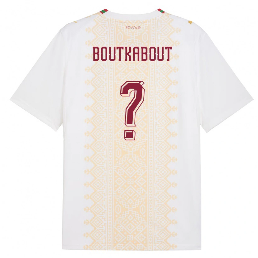 DanxenメンズモロッコAmir Boutkabout#0白 金 赤アウェイシャツ26-28ジャージーユニフォーム