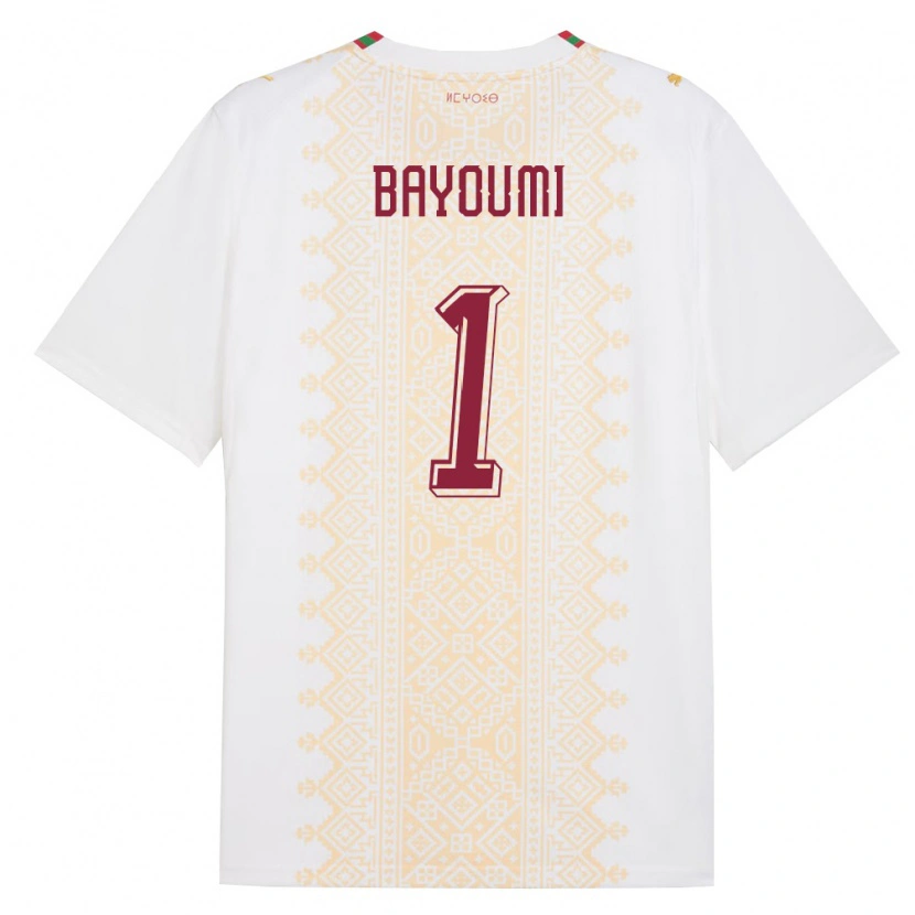 DanxenメンズモロッコGibril Bayoumi#1白 金 赤アウェイシャツ26-28ジャージーユニフォーム