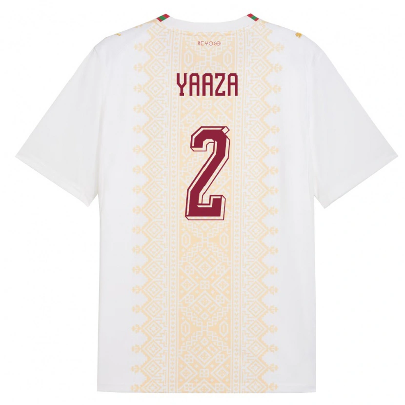 DanxenメンズモロッコYahya Yaaza#2白 金 赤アウェイシャツ26-28ジャージーユニフォーム