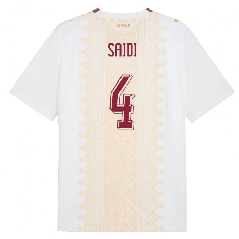 DanxenメンズモロッコObaid Saidi#4白 金 赤アウェイシャツ26-28ジャージーユニフォーム