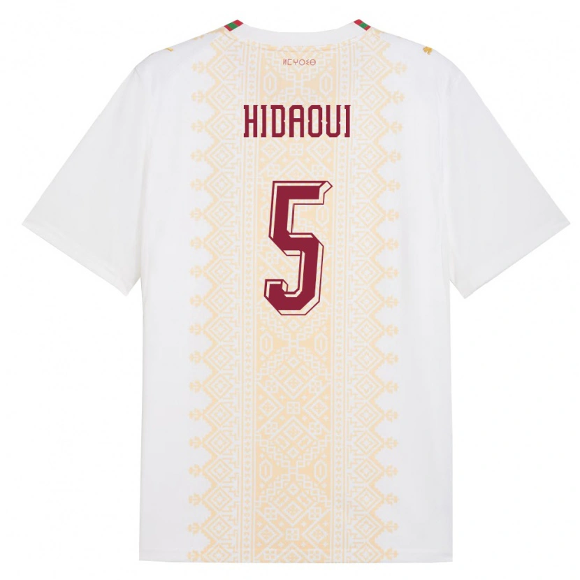 DanxenメンズモロッコIlyas Hidaoui#5白 金 赤アウェイシャツ26-28ジャージーユニフォーム