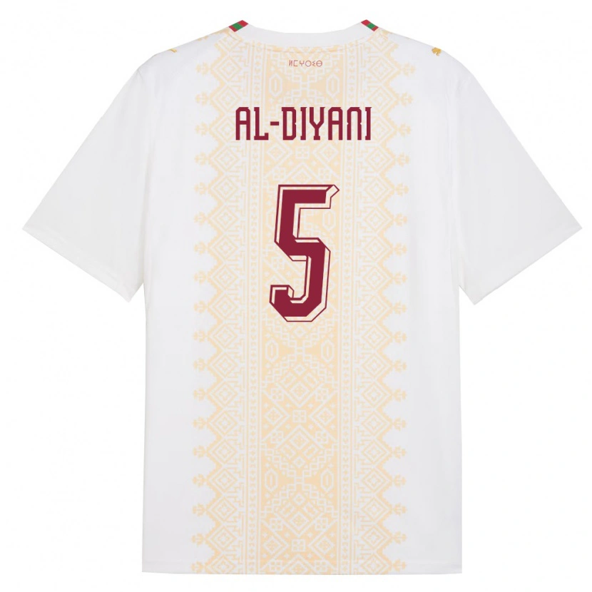 DanxenメンズモロッコIlyas Al-Diyani#5白 金 赤アウェイシャツ26-28ジャージーユニフォーム