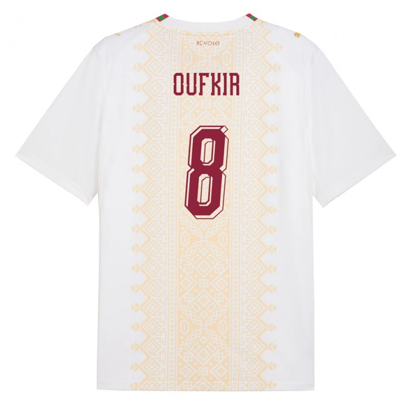 DanxenメンズモロッコOussama Oufkir#8白 金 赤アウェイシャツ26-28ジャージーユニフォーム