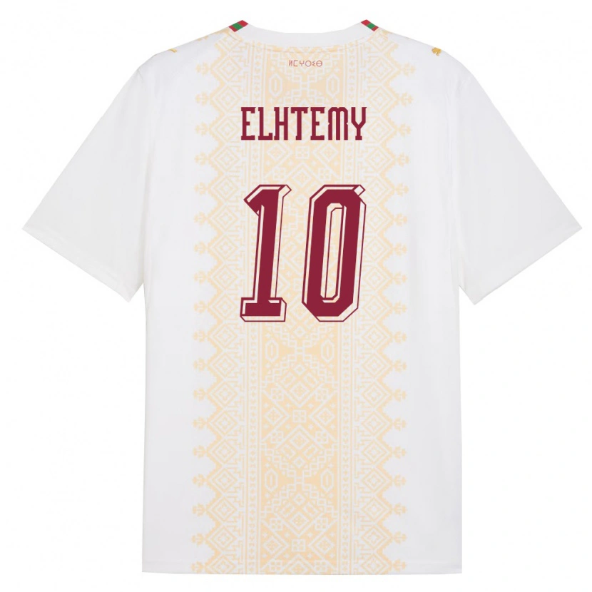 Danxenメンズモロッコ山岳エルテミ#10白 金 赤アウェイシャツ26-28ジャージーユニフォーム