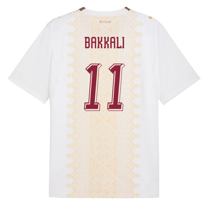 DanxenメンズモロッコMohamade Bakkali#11白 金 赤アウェイシャツ26-28ジャージーユニフォーム